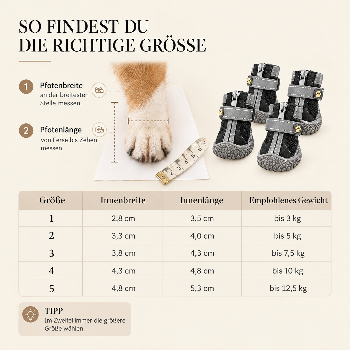 Outdoor Hundeschuhe - wasserdicht & rutschfest