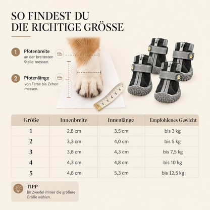 Outdoor Hundeschuhe - wasserdicht & rutschfest