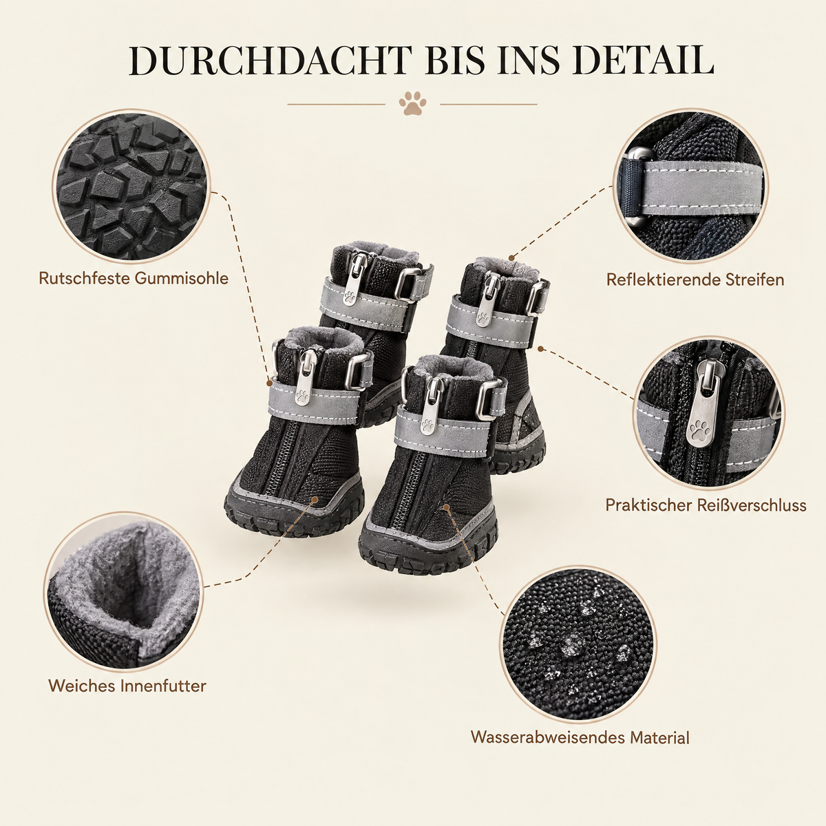 Outdoor Hundeschuhe - wasserdicht & rutschfest