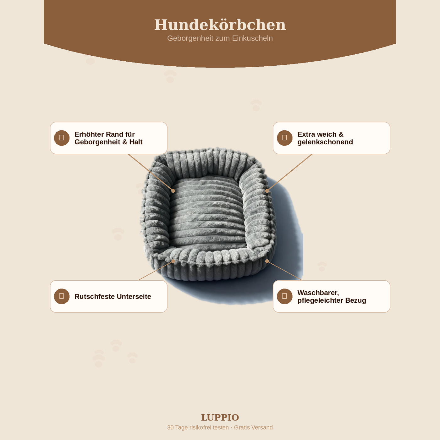 Orthopädisches Hundebett Noro - Für gesunden Schlaf
