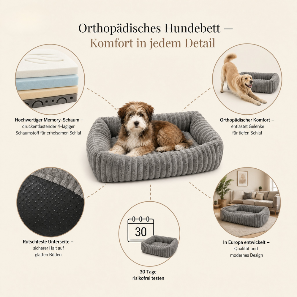 Orthopädisches Hundebett Noro - Für gesunden Schlaf